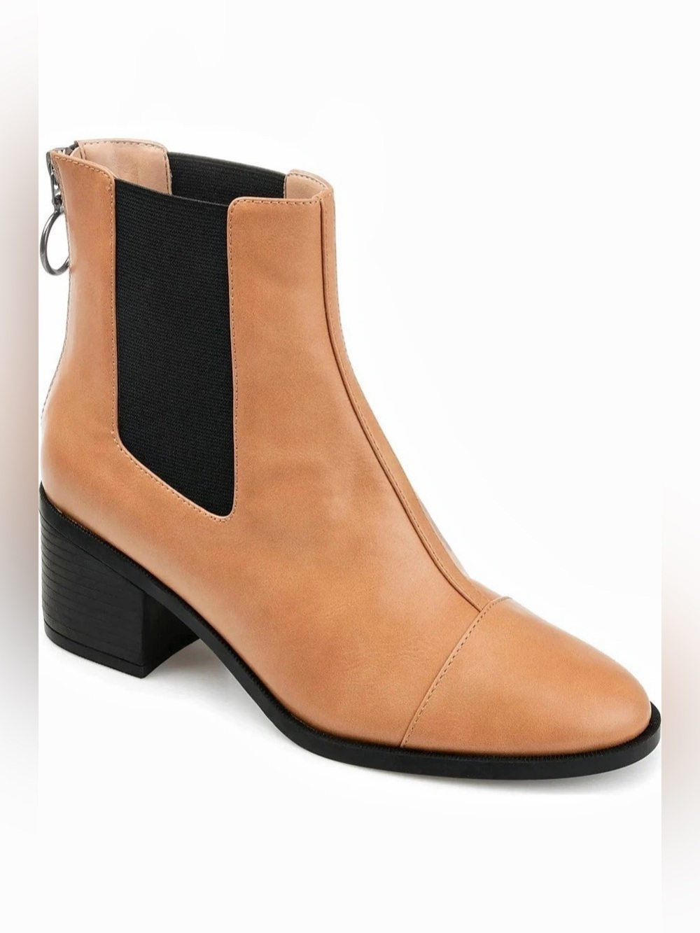 Journee Collection Nigella Tan Chelsea Ankle Boots Size 8